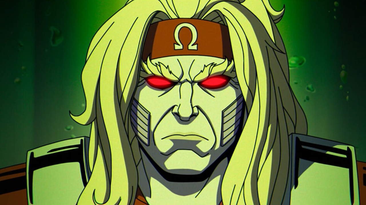 A close up shot of Omega Red waking up in X-Men 97 episode 8