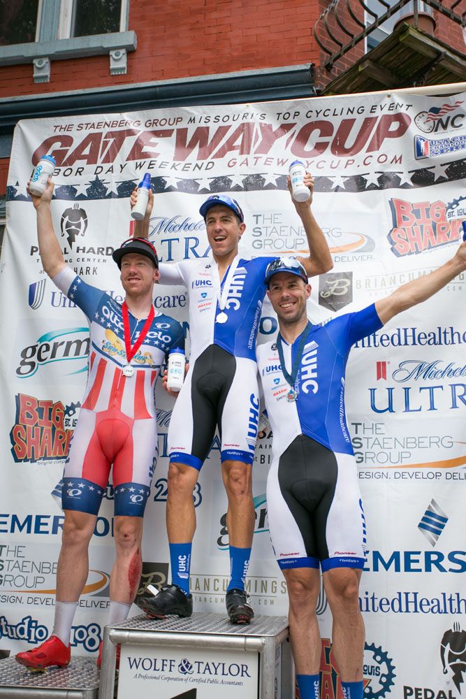 The men's podium