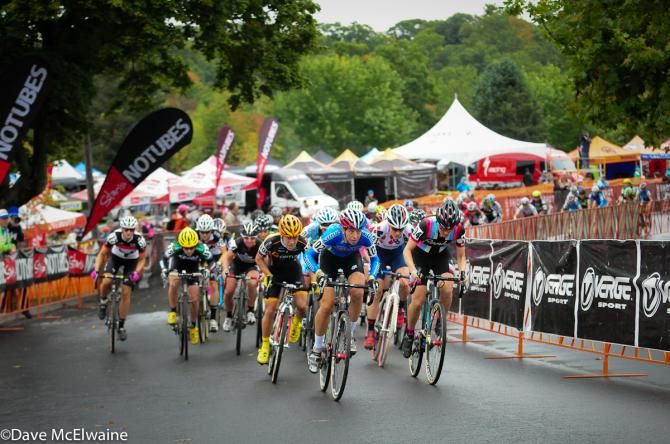 Helen Wyman (Kona Factory Team) takes the hole-shot today