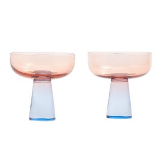 Set of 2 Champagne Coupe Glasses