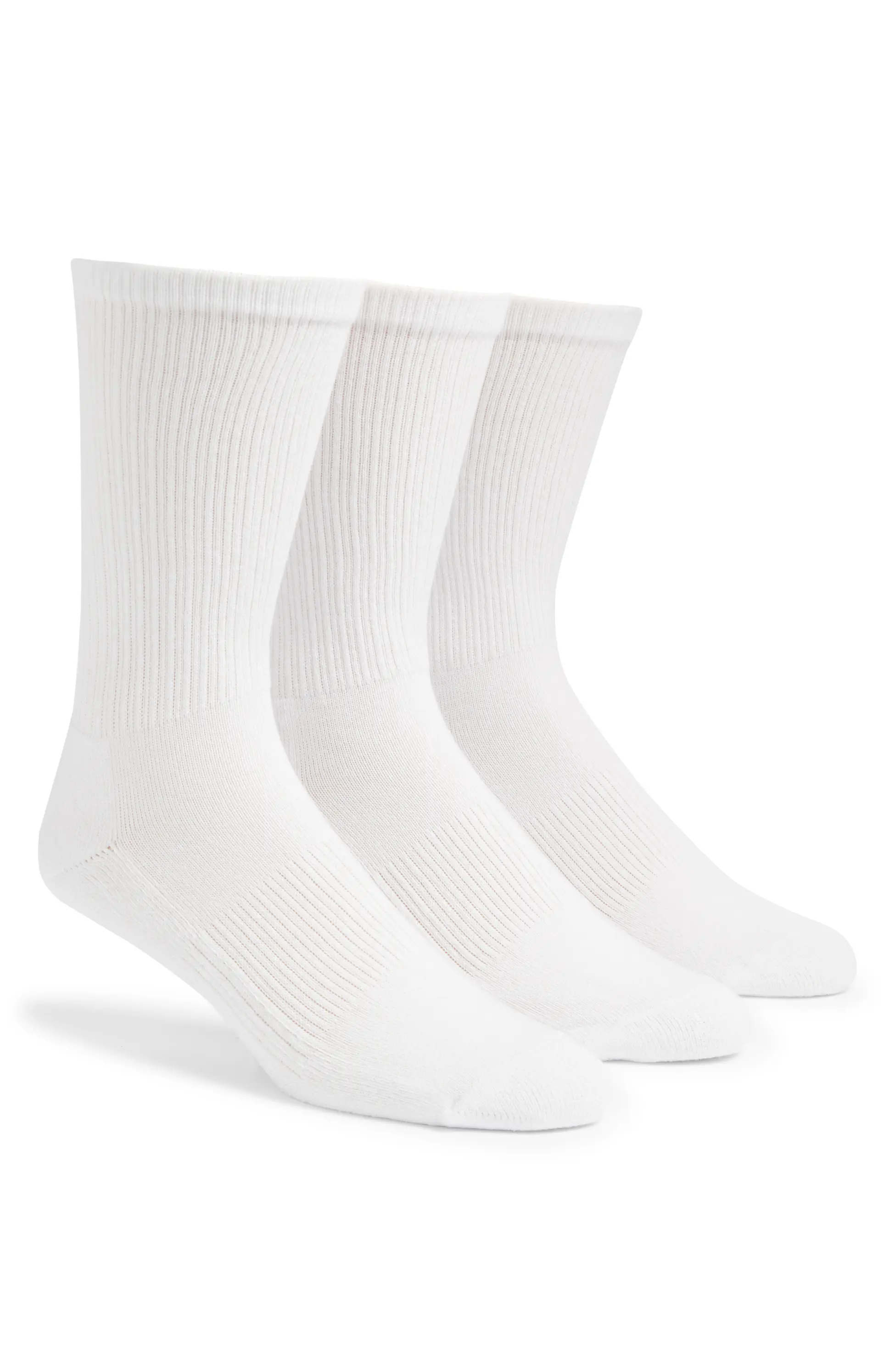 Nordstrom, 3-Pack Everyday Cotton Blend Crew Socks