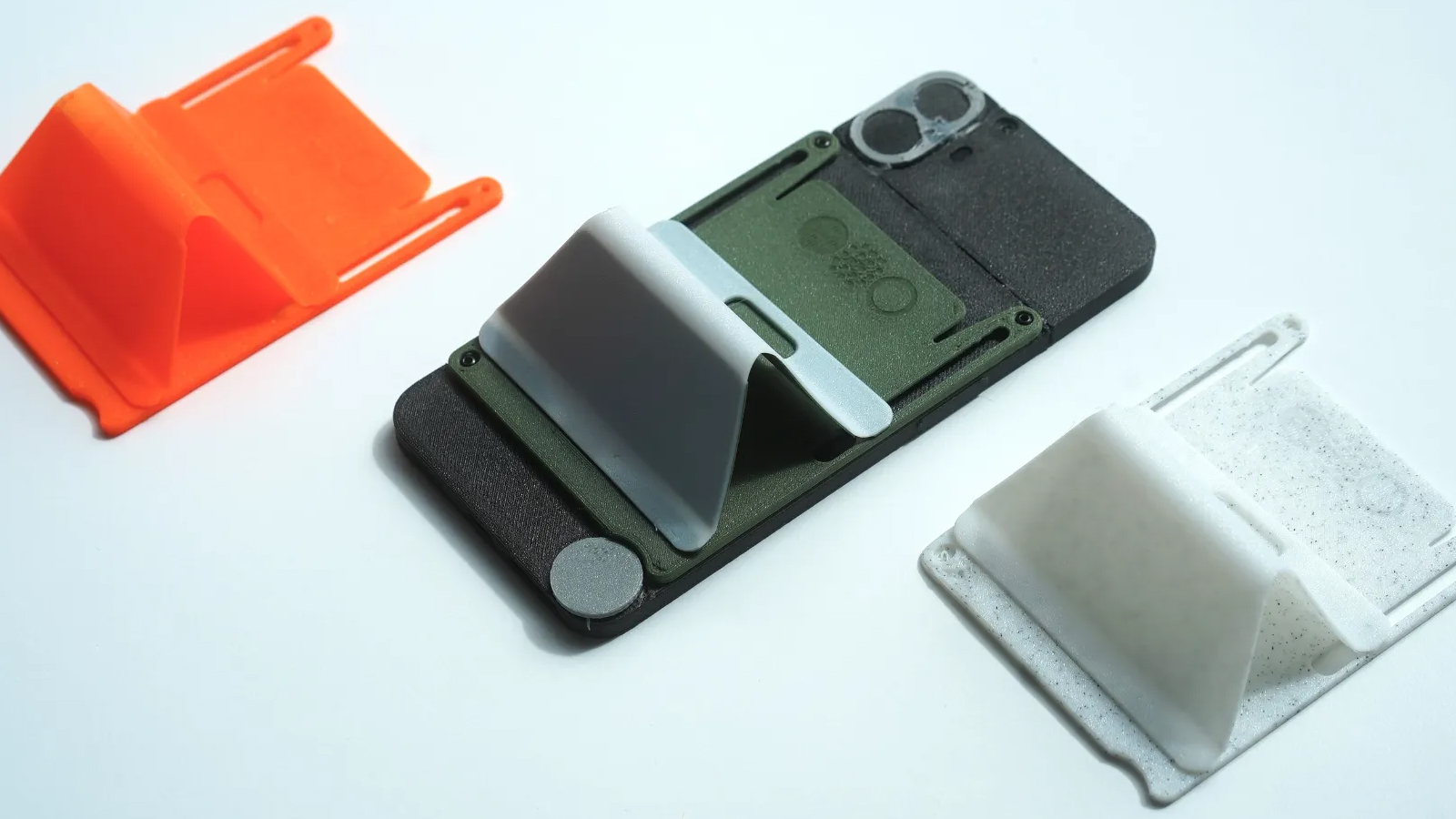 Photos of 3D printed designs for the Nothing x Bambu Labs challenge