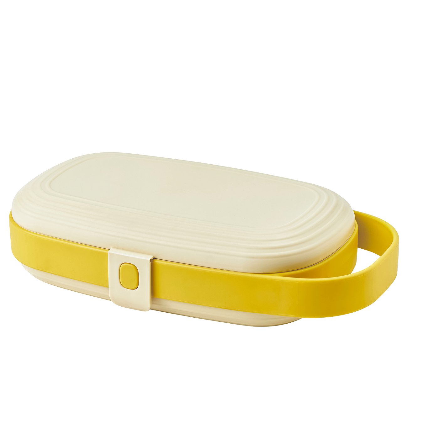 Kaptensfisk Bento Lunch Box - Yellow 9x5x2 &amp;frac14; "