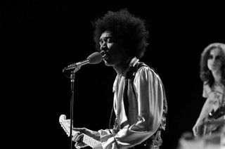 Jimi Hendrix performing on 'Happening For Lulu' TV Show (with Noel Redding behind)
