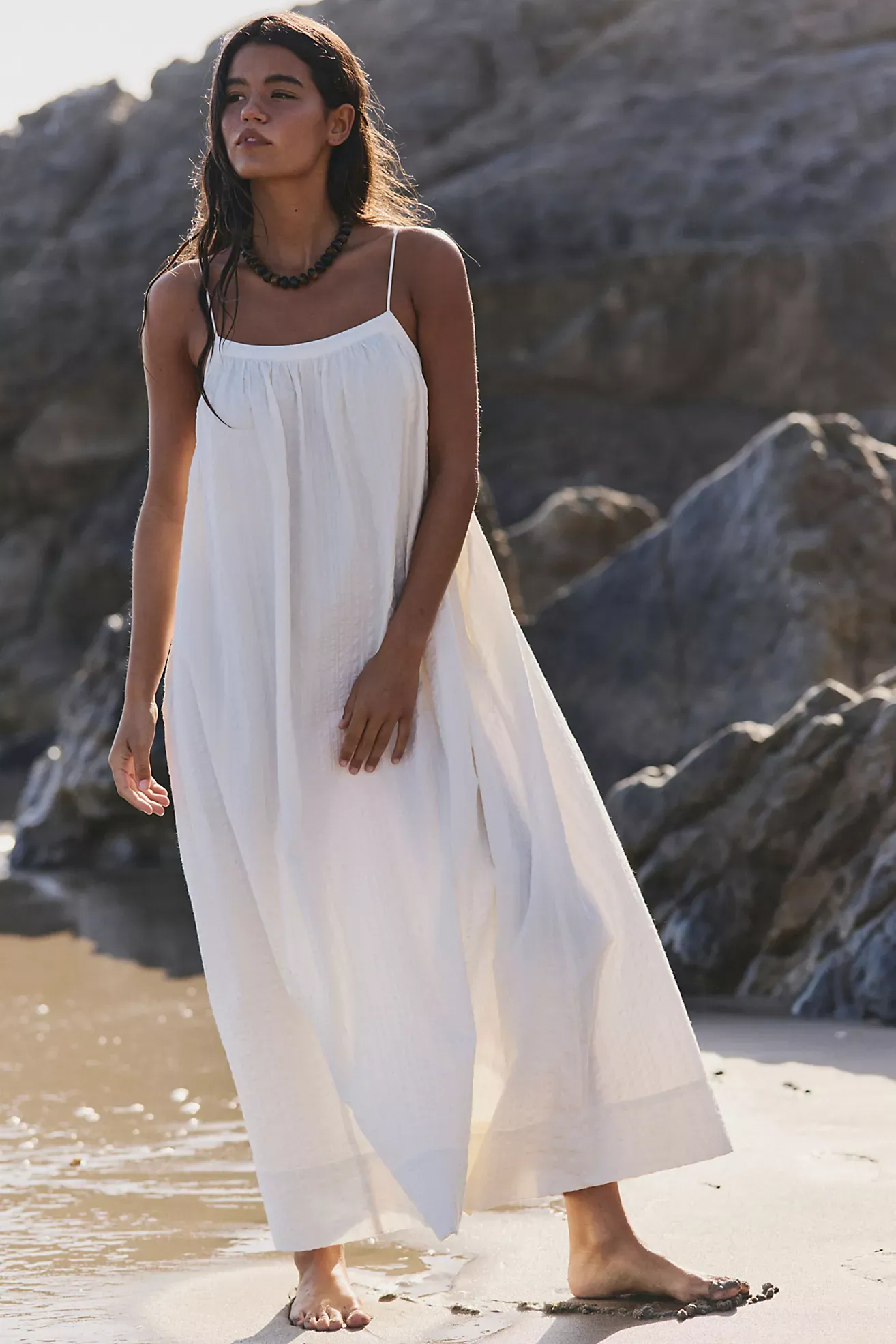 Marisol Textured Cotton Maxi Dress