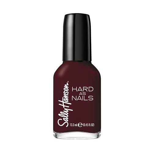 Sally Hansen Hard as Nails, Garnet Attention, Long Lasting, Chip Resistant, Opaque, Shiny Red Nail Polish