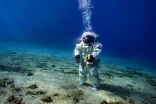 Astronaut in water