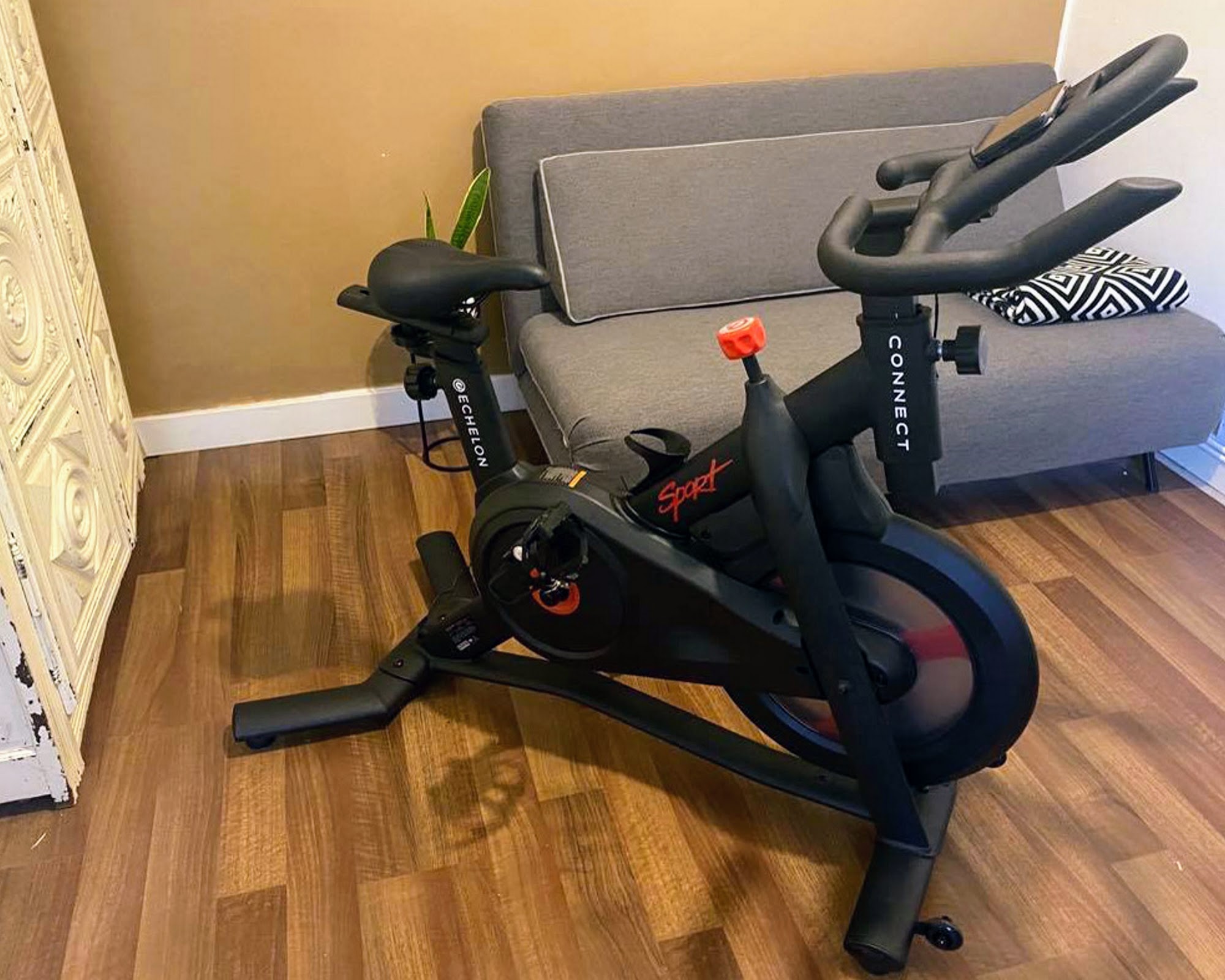 Echelon Connect Sport Bike being tested in writer's home