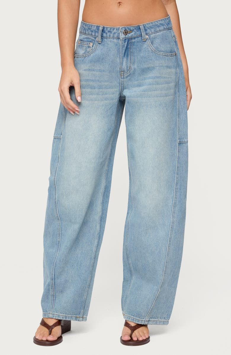 Korie Barrel Leg Low Rise Jeans