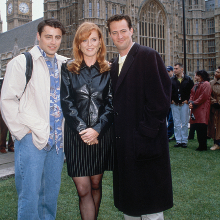 Matt LeBlanc as Joey Tribbiani, Sarah Ferguson as Herself, Matthew Perry as Chandler Bing