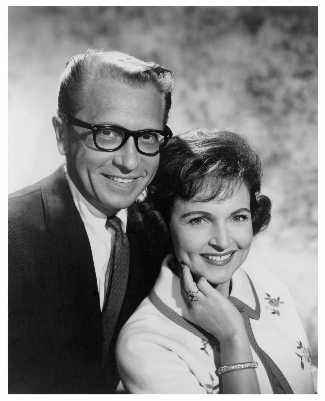 Betty White with Husband Allen Ludden in a publicity shot for PASSWORD in 1966