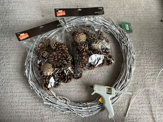 pinecone wreath supplies