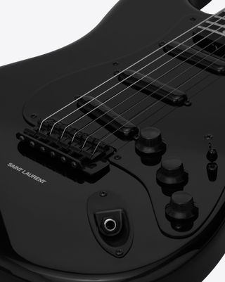Fender x Saint Laurent Stratocaster guitar close-up