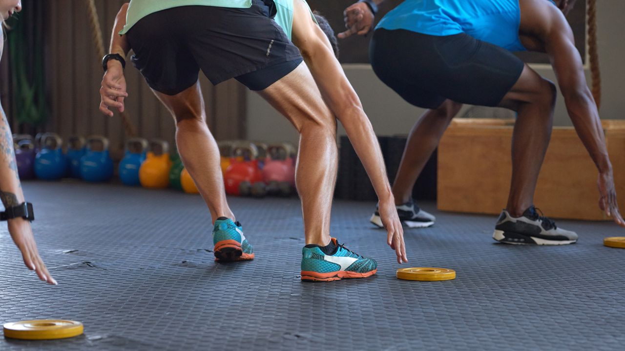 People completing sprint interval training