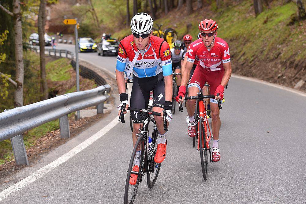 Bob Jungels (Etixx-QuickStep) and Pavel Kochetkov (Katusha).