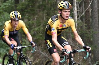 Sepp Kuss (Jumbo-Visa) during stage 2 at Criterium du Dauphine