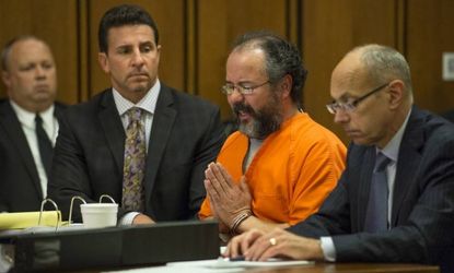 Ariel Castro pleads to Judge Michael Russo during his sentencing on August 1. His house will be demolished today.