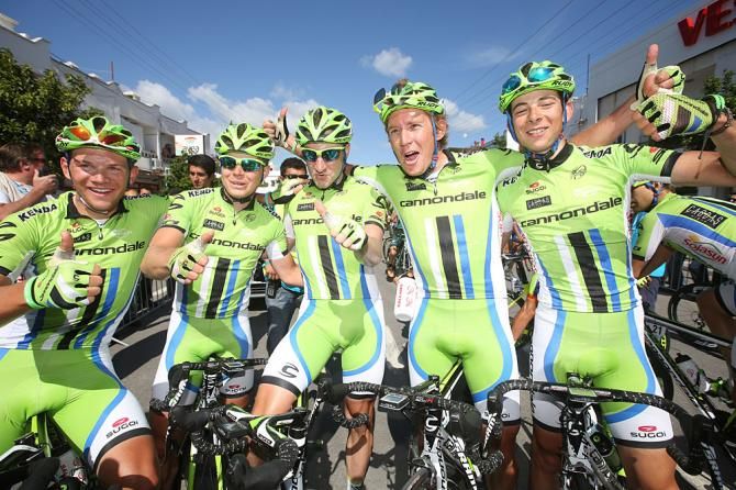 Thumbs up for Cannondale after the win