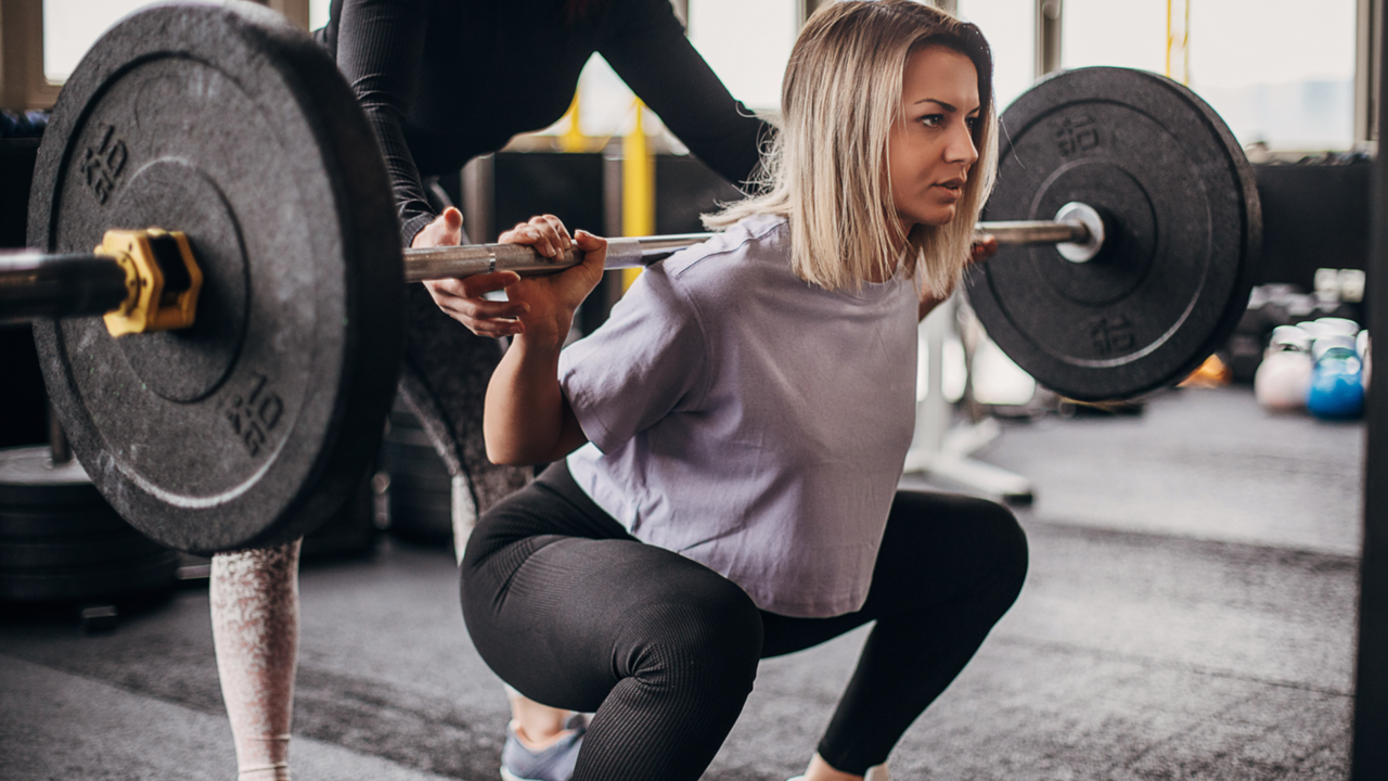 Woman squatting