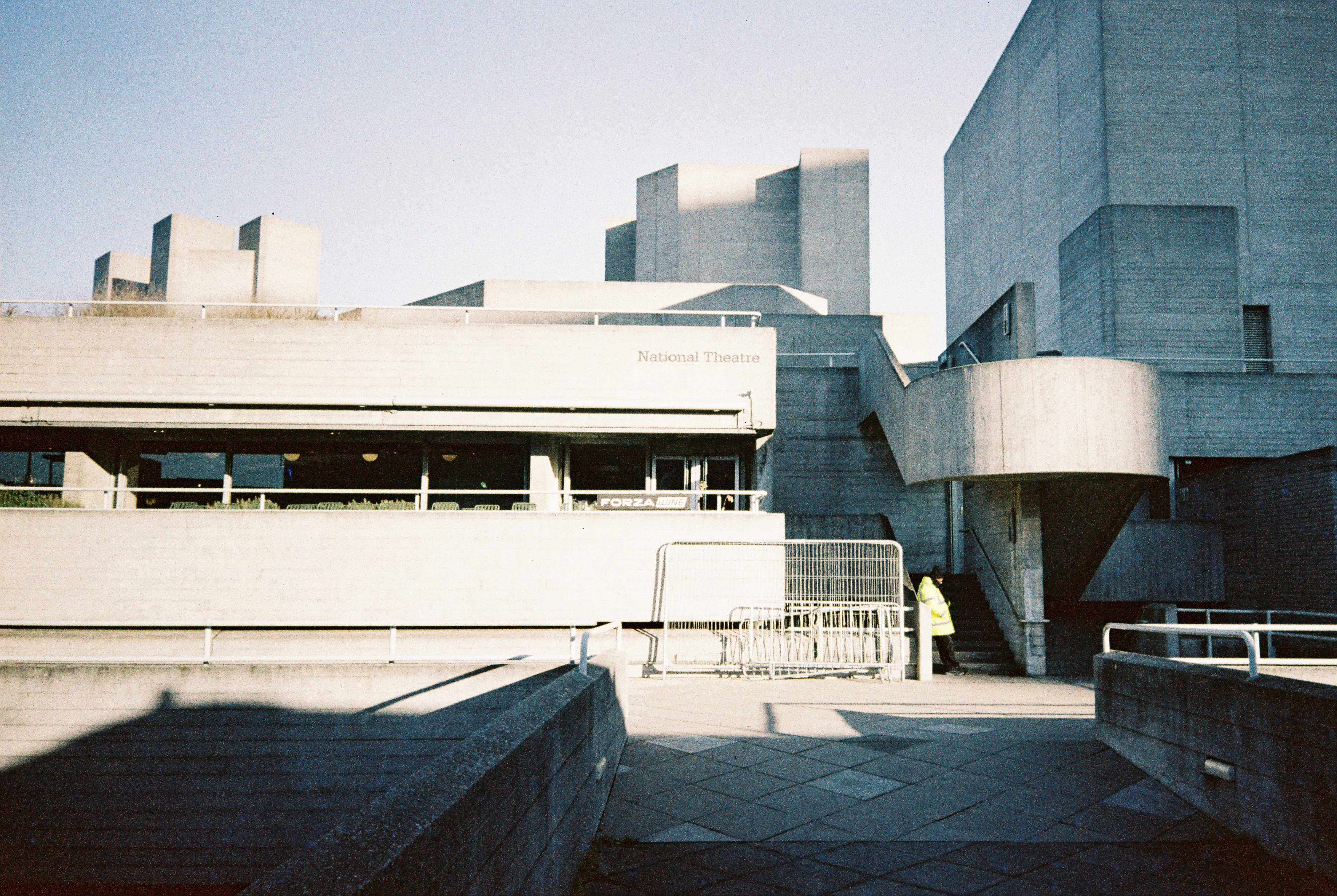 Sample photograph taken with Kodak Snapic A1 showing architectural detail of London's National Theatre