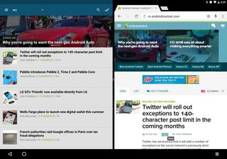 Android Central in multi-window