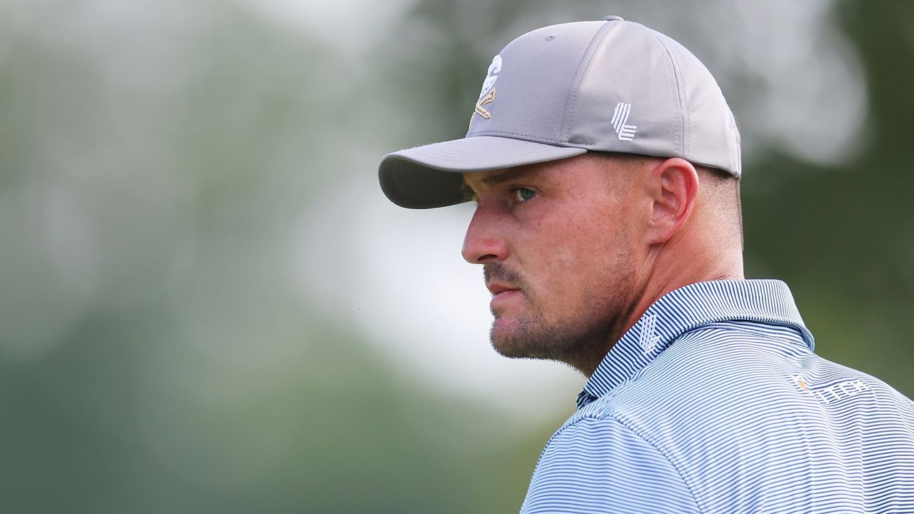 Bryson DeChambeau looks on during a LIV Golf tournament