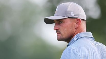 Bryson DeChambeau looks on during a LIV Golf tournament