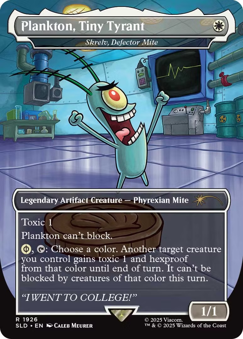 MTG Spongebob Secret Lair Plankton, Tiny Tyrant