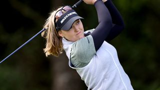 Brooke Henderson takes a shot at the AIG Women's Open
