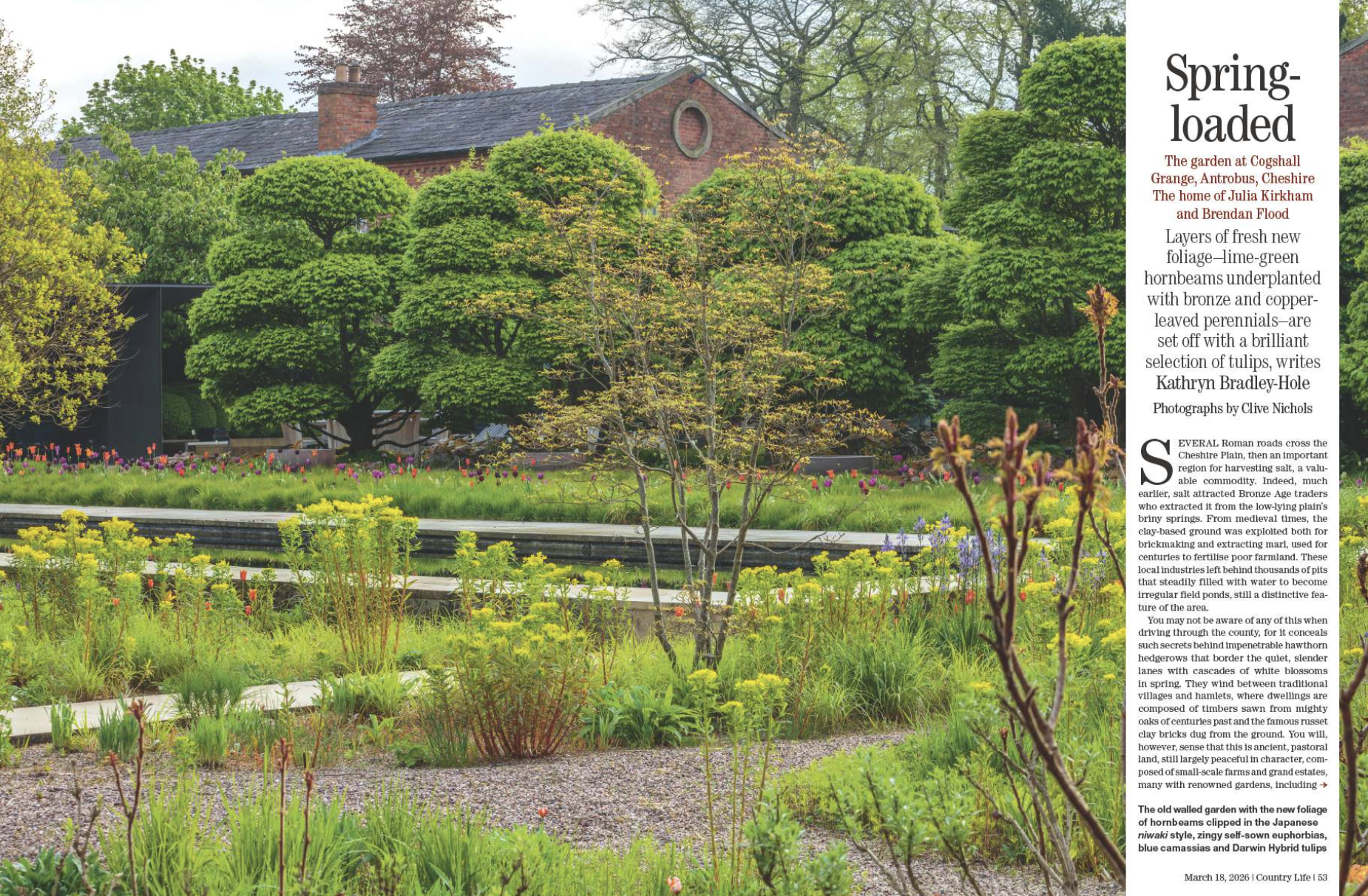 Magazine spread from Country Life March 18, 2026