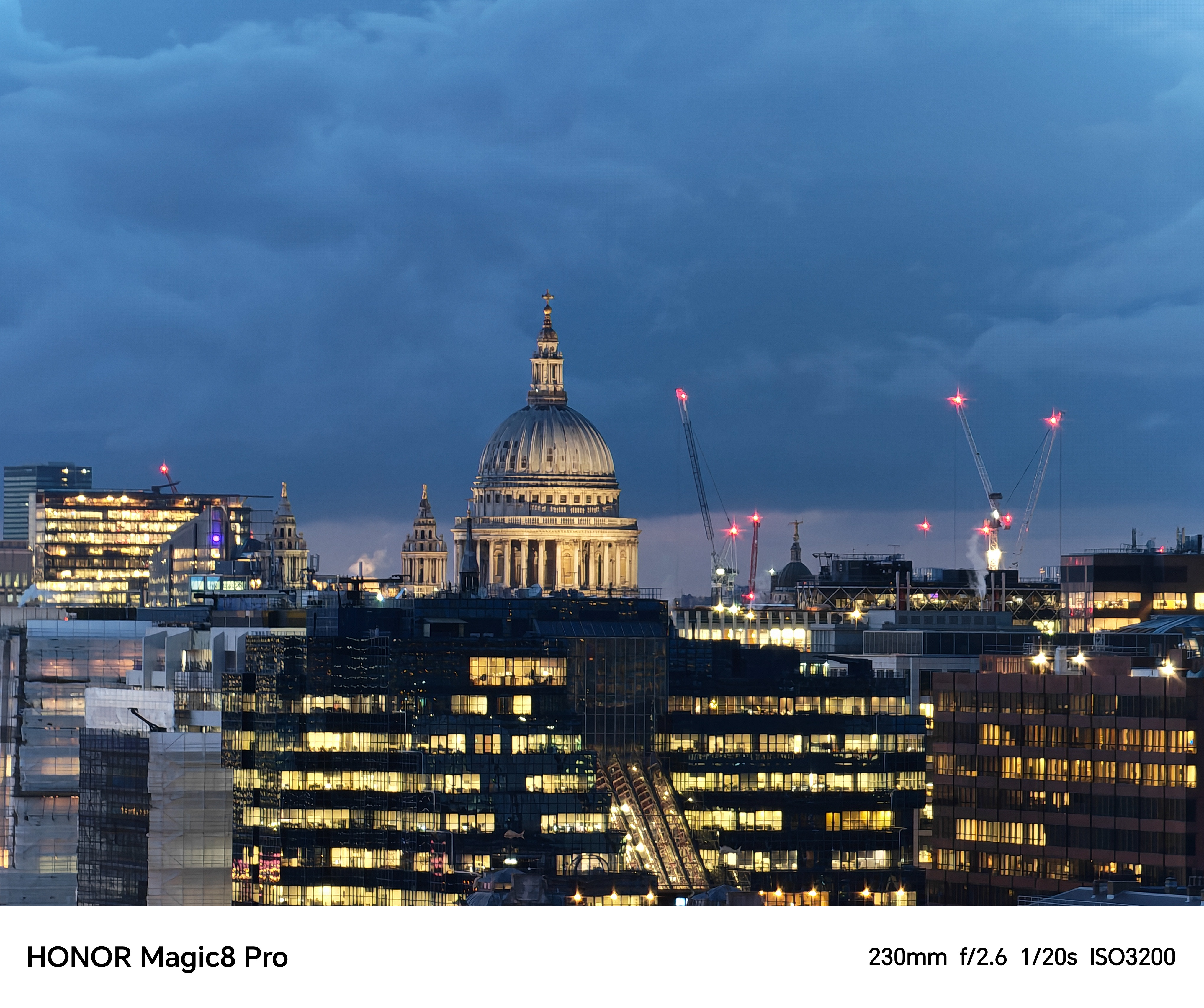 View of St Paul's Cathedral's dome from a distance shot on an Honor Magic 8 Pro