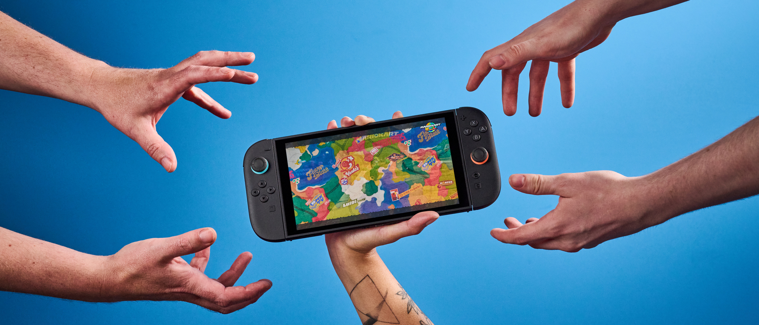 A Nintendo Switch 2 handheld console