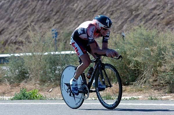 Cadel Evans (Predictor-Lotto) was hoping to not ride over thorns which can be found in the area.
