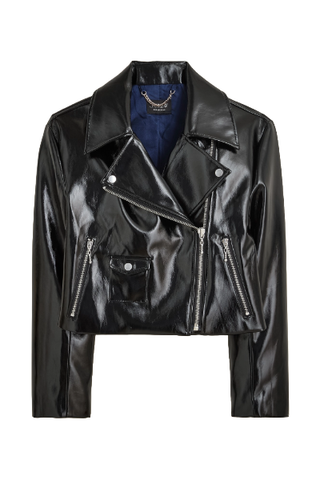 J.Crew Collection Moto Jacket in Faux Patent Leather (Was $298)