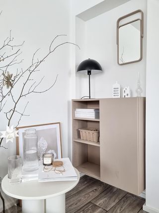 ikea small home hacks built-in Ivar console
