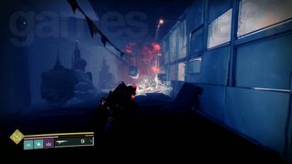 Destiny 2 Facet of Command firing scorch cannon at ice pile