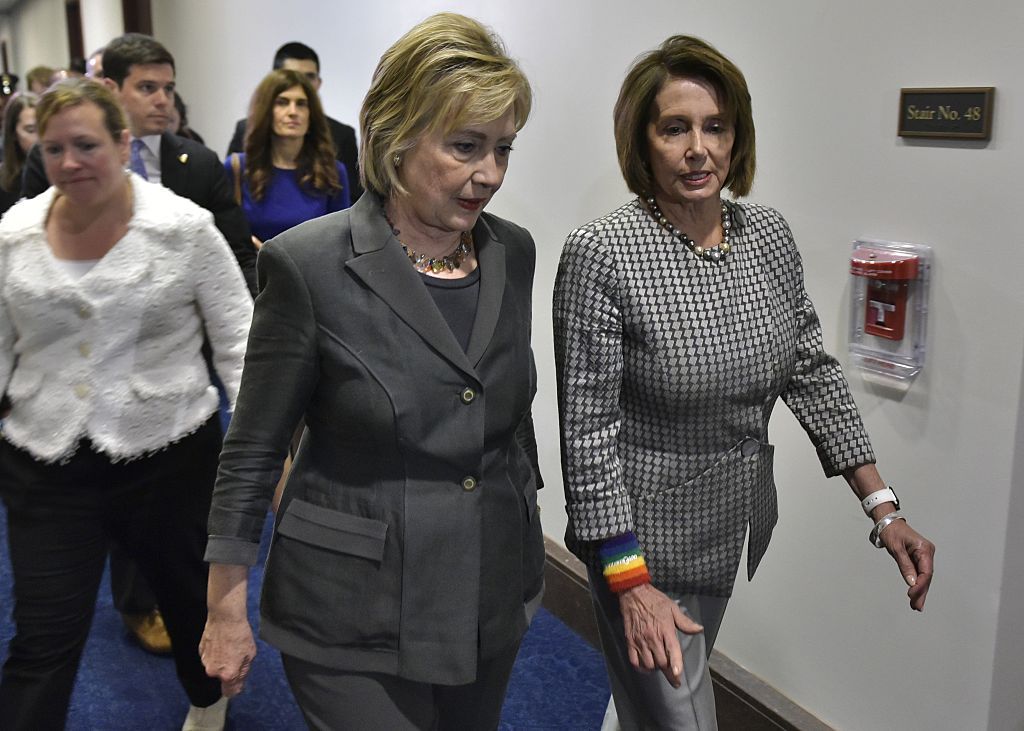 Hillary Clinton and Nancy Pelosi.