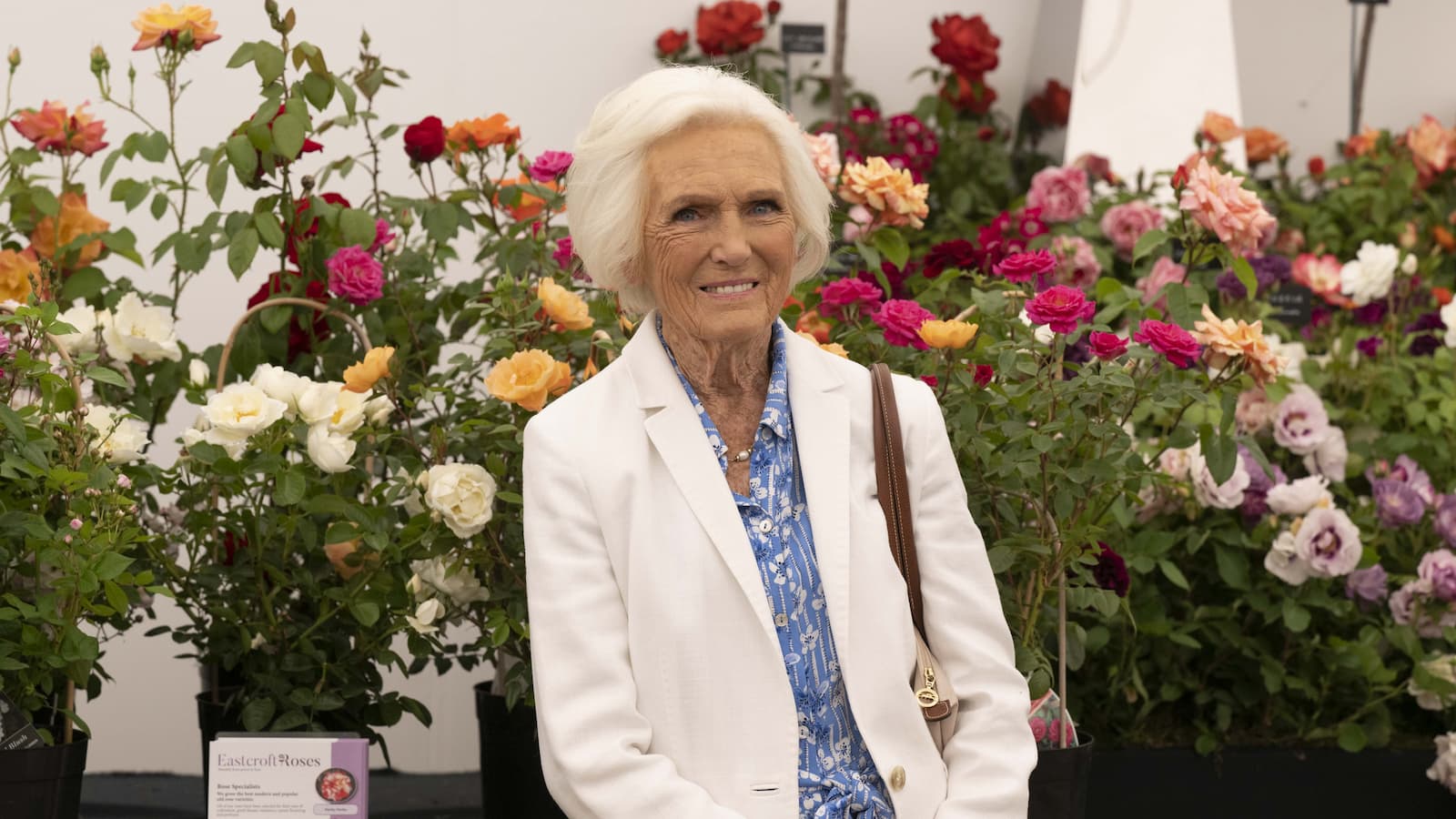 Mary Berry attends the press day event for Garden Festival organized by Royal Horticultural Society (RHS) at Hampton Court Palace in London, United Kingdom on July 03, 2023