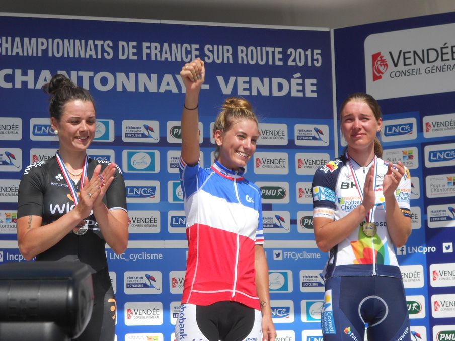 Audrey Cordon, Pauline Ferrand Prevot and Amelie Rivat