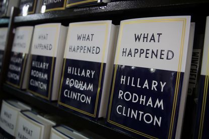Copies of Hillary Clinton's book "What Happened."