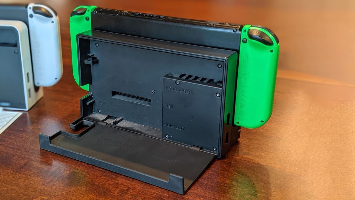 Nintendo Switch V2 Dock Backside Open