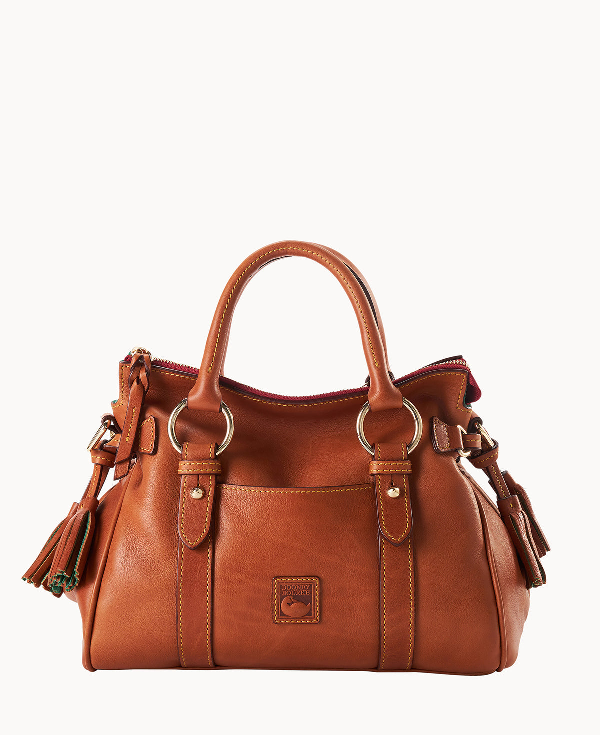 Florentine Satchel 30 With Pocket, Natural