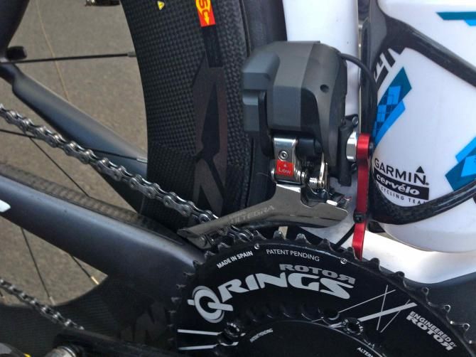 Shimano Ultegra Di2 is equipped to Von Hoff's training bike