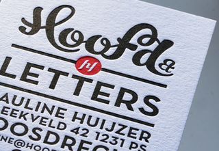 This letterpress for a Dutch marketing company shows the two sides to its personality