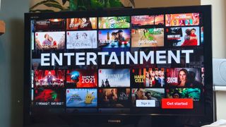 The Netflix app on Fire TV on a Toshiba TV