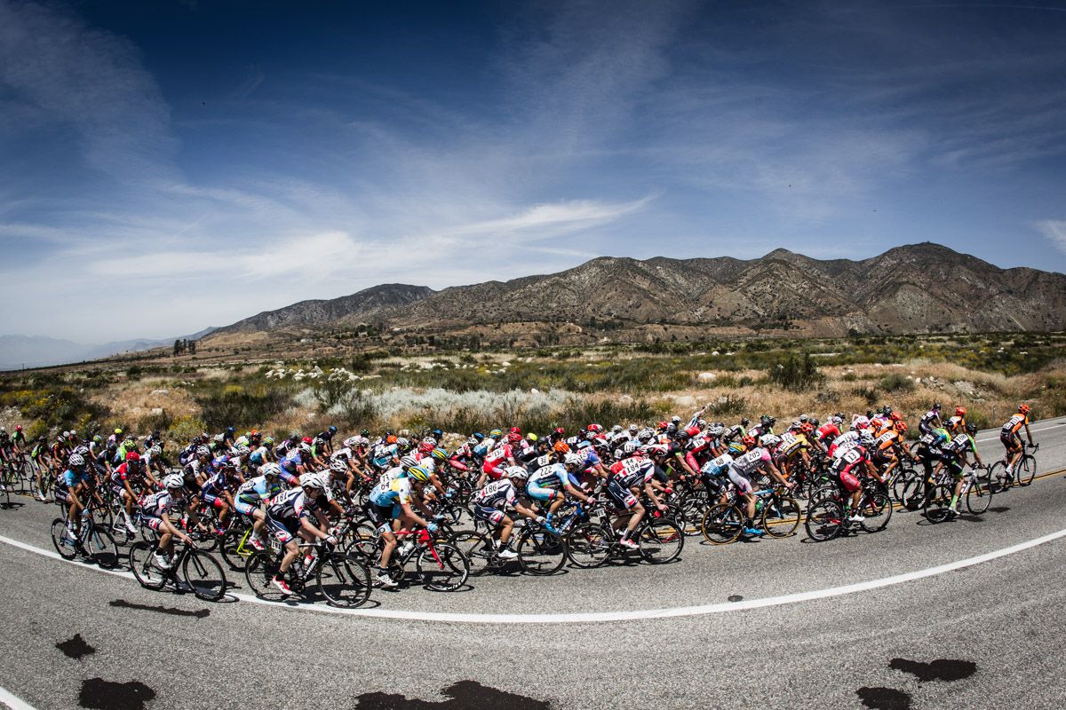 Todays race under clear and sunny skies