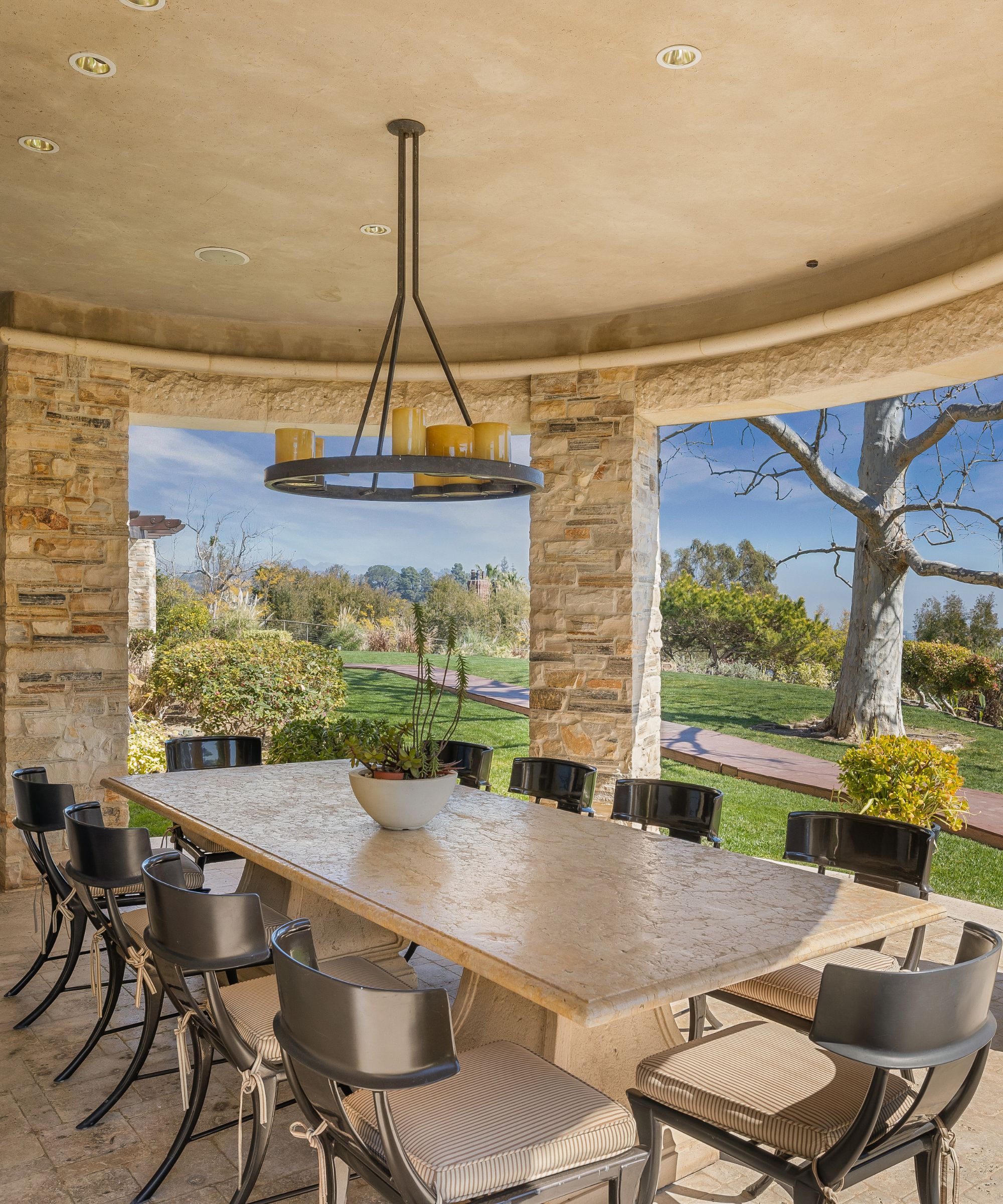 Quincy Jones' outdoor dining area