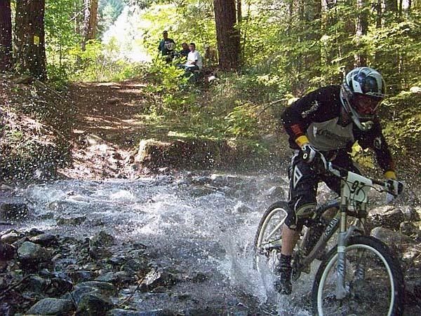 Racing downhill at the Lagrange Fall Classic Norther California Series