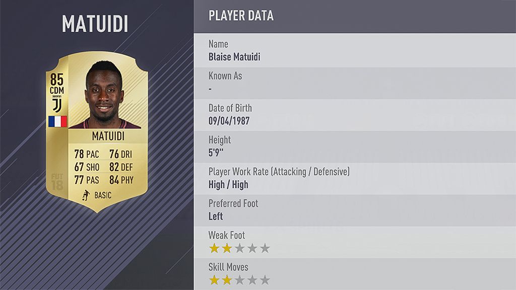 Blaise Matuidi FIFA 18