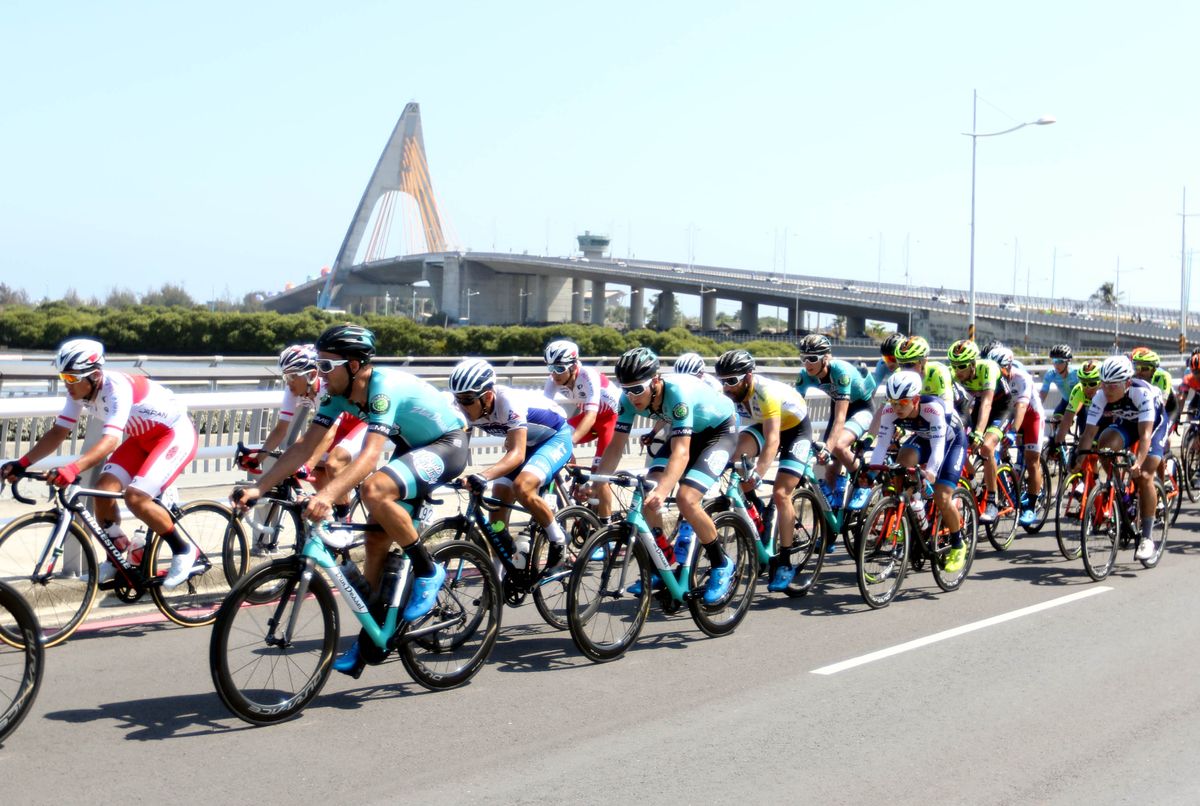 Floyd's Pro Cycling riders in the Tour de Taiwan peloton